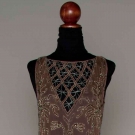 PINK &amp; SILVER BEADED PARTY DRESS, MID 1920s
