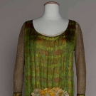 GOLD LACE &amp; BROCADE EVENING GOWN, c. 1925