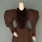 WOOL TWEED WINTER OUTING DRESS, 1895