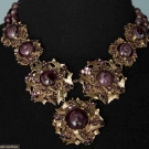 HASKELL PURPLE JEWELED NECKLACE, 1940-1950s