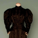 BLACK SILK AFTERNOON DRESS, c. 1895