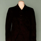 GENT'S BLACK WOOL DINNER SUIT, LATE 19TH C