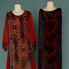 TWO CUT VELVET PARTY DRESSES, 1920s