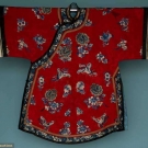 EMBROIDERED RED ROBE, CHINA, 19TH C