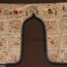 FIGURAL EMBROIDERED DOOR SURROUND, CHINA, 19TH C