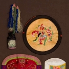 FOUR EMBROIDERED ACCESSORIES, 19TH-20TH C