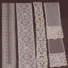 FOUR CREAM BOBBIN LACE SCARVES, 1870-1890