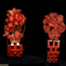 TWO CARVED CORAL BRACELETS, 1830-1850
