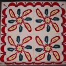 APPLIQUE FLORAL QUILT, LAST HALF 19TH C
