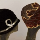 TWO VELVET CLOCHES, 1920s