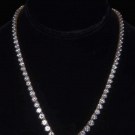 14K GOLD CZ NECKLACE, LATE 20TH C