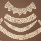 FOUR NARROW LACE COLLARS, 18TH C