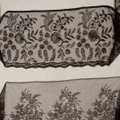 TWO BLACK LACE HEM FLOUNCES, 19TH C
