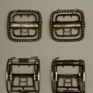 TWO PAIR MEN'S SHOE BUCKLES, 1770-1790