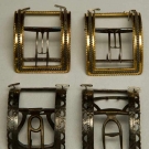 TWO PAIR MEN'S SHOE BUCKLES, 1770-1790