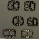 THREE PAIR PASTE SHOE BUCKLES, LATE 18TH C
