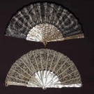 THREE LACE FANS, 1850-1880