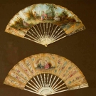 THREE PAPER LEAF FANS, 1775-1810