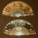THREE GILT &amp; PAPER FANS, MID 19TH C