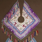 TWO OVERSIZE EMBROIDERED COLLARS, CHINA, 19TH C