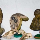 THREE GILT REGIONAL BONNETS, AUSTRIA, 19TH C