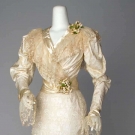 SILK WEDDING GOWN, PHILA., 1890s