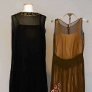 TWO SILK PARTY DRESSES, 1920s