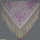LILAC &amp; CREAM EXPORT SHAWL, 19TH C