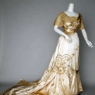 EMBROIDERED PRESENTATION GOWN, c. 1912