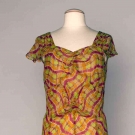 PRINTED CHIFFON EVENING GOWN, 1930-1940