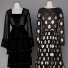 TWO DESIGNER CHIFFON DRESSES, 1970-1980