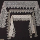 THREE PIECES RETICELLA NEEDLE LACE, 18TH C