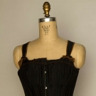 BLACK SPOON BUSK CORSET, 1880s