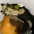 LADIES EVENING CAP &amp; SNOOD, 1860s