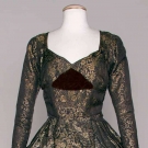 PURPLE BROCADE &amp; LAME GOWN, c. 1910