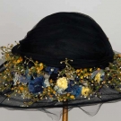 BLACK HORSEHAIR HAT, c. 1920