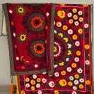 TWO SUZANI TENT HANGINGS, UZBEKISTAN, MID 20TH C