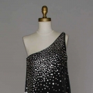 JEWELED SILK EVENING GOWN, LATE 20TH C