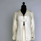 LADY'S WHITE SIDE SADDLE HABIT, c. 1910