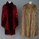 TWO SILK BROCADE CAPES, 1850s &amp; 1880s