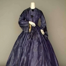 BLUE SILK WEDDING DRESS, 1864
