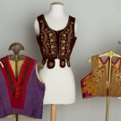 FIVE WOMEN'S FOLK VESTS, 19TH C