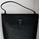 NETTIE ROSENSTEIN OSTRICH HANDBAG, c. 1950