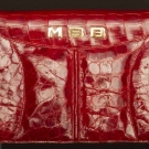 RED ALLIGATOR CLUTCH, ARGENTINA, 1950s
