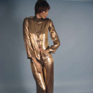 THEA PORTER GOLD LAME EVENING SUIT, 1963