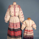 MOTHER &amp; DAUGHTER REGIONAL COSTUME, c. 1900