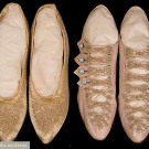 TWO PAIR BEADED PUMPS, c. 1905