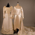 TWO SILK WEDDING GOWNS, 1900 &amp; LATE 1920s