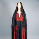 PALESTINIAN WOMAN'S DRESS &amp; SHAWL, EARLY 20TH C