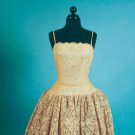 TRAINA NORELL LACE PARTY DRESS, MID 1950s